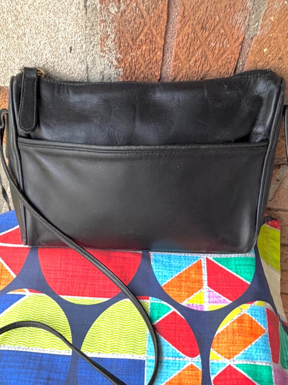 COACH Vintage Slim Zip USA 90s Dark Navy Ink Lightweight Shoulder Crossbody Bag